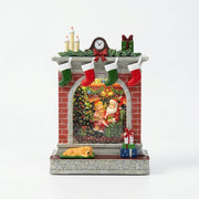 Stocking Mantel Snow Fireplace