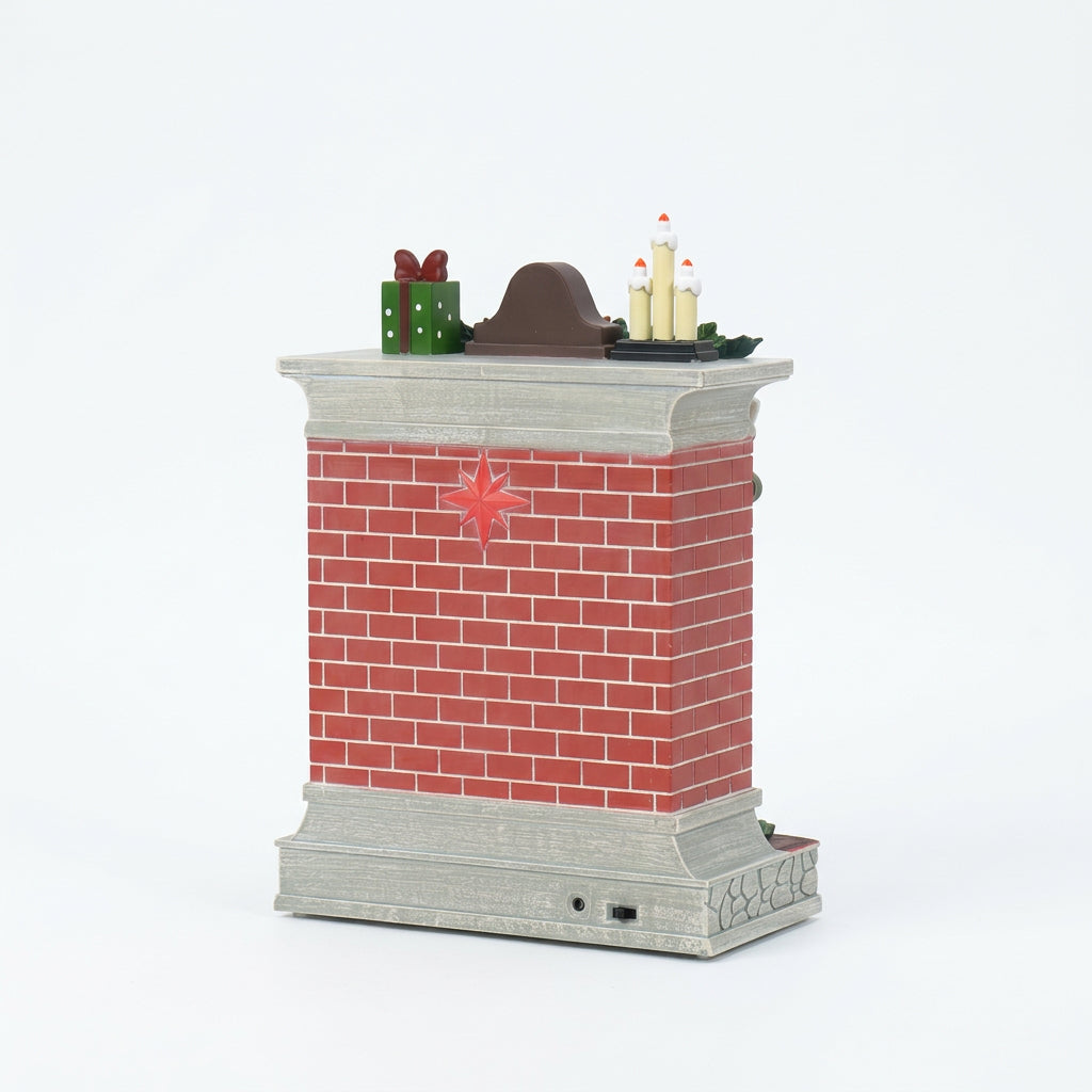 Stocking Mantel Snow Fireplace
