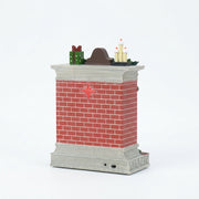 Stocking Mantel Snow Fireplace