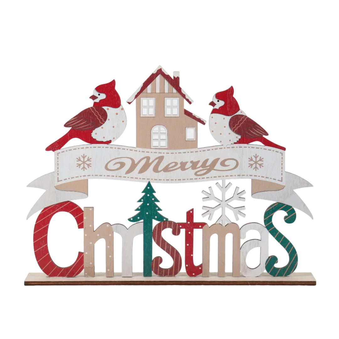 Snowy Cottage Christmas Sign