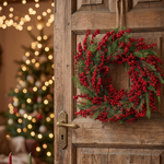 Load image into Gallery viewer, Berryburst Evergreen Wreath
