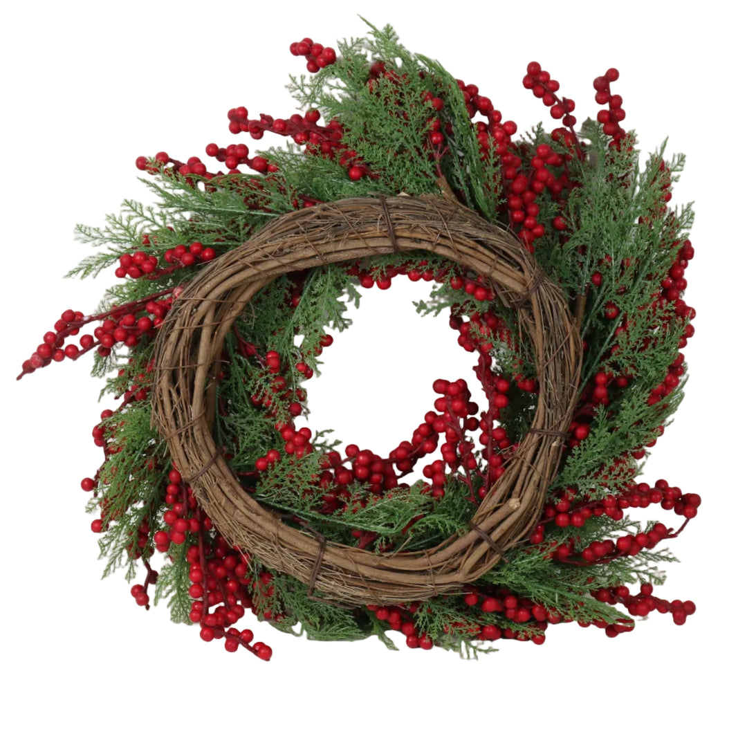 Berryburst Evergreen Wreath