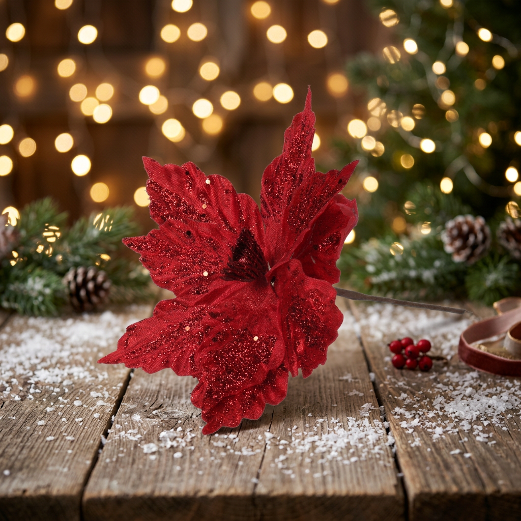 Scarlet Veined Poinsettia