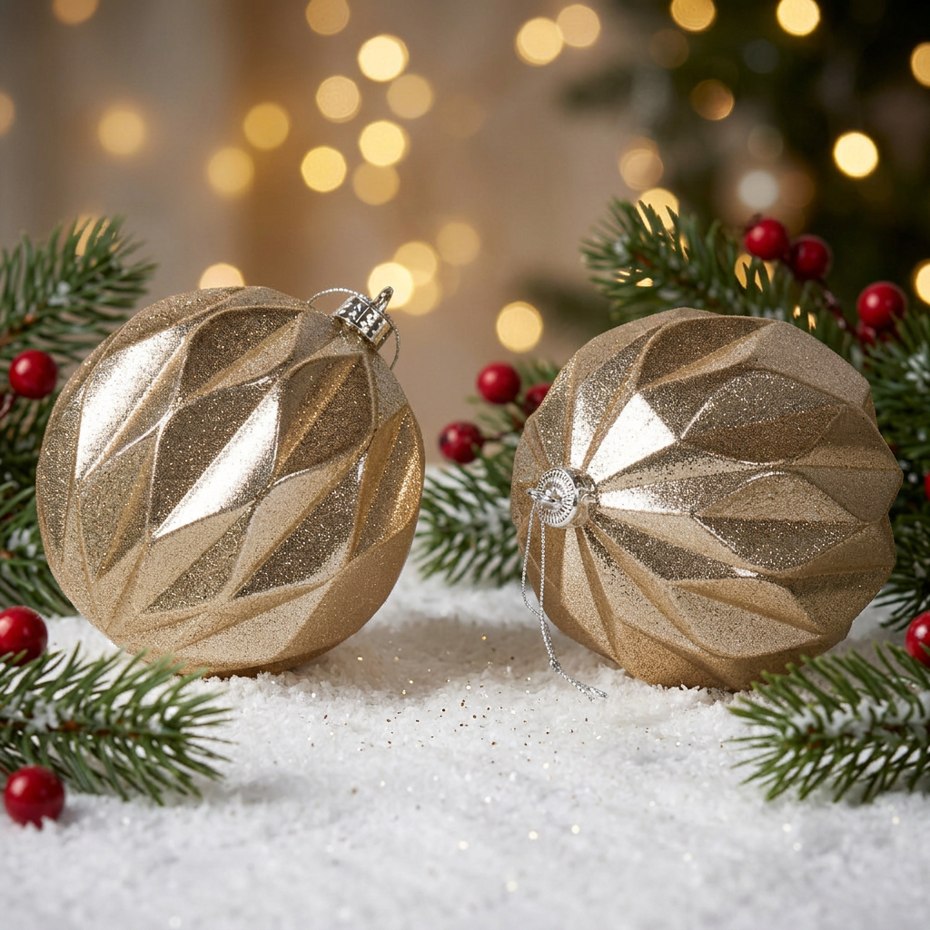 Golden Petal Globe Pair