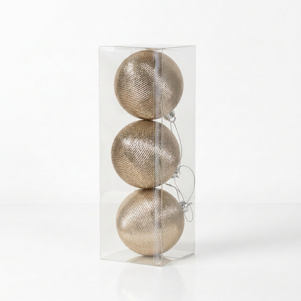 Golden Fine Rib Baubles