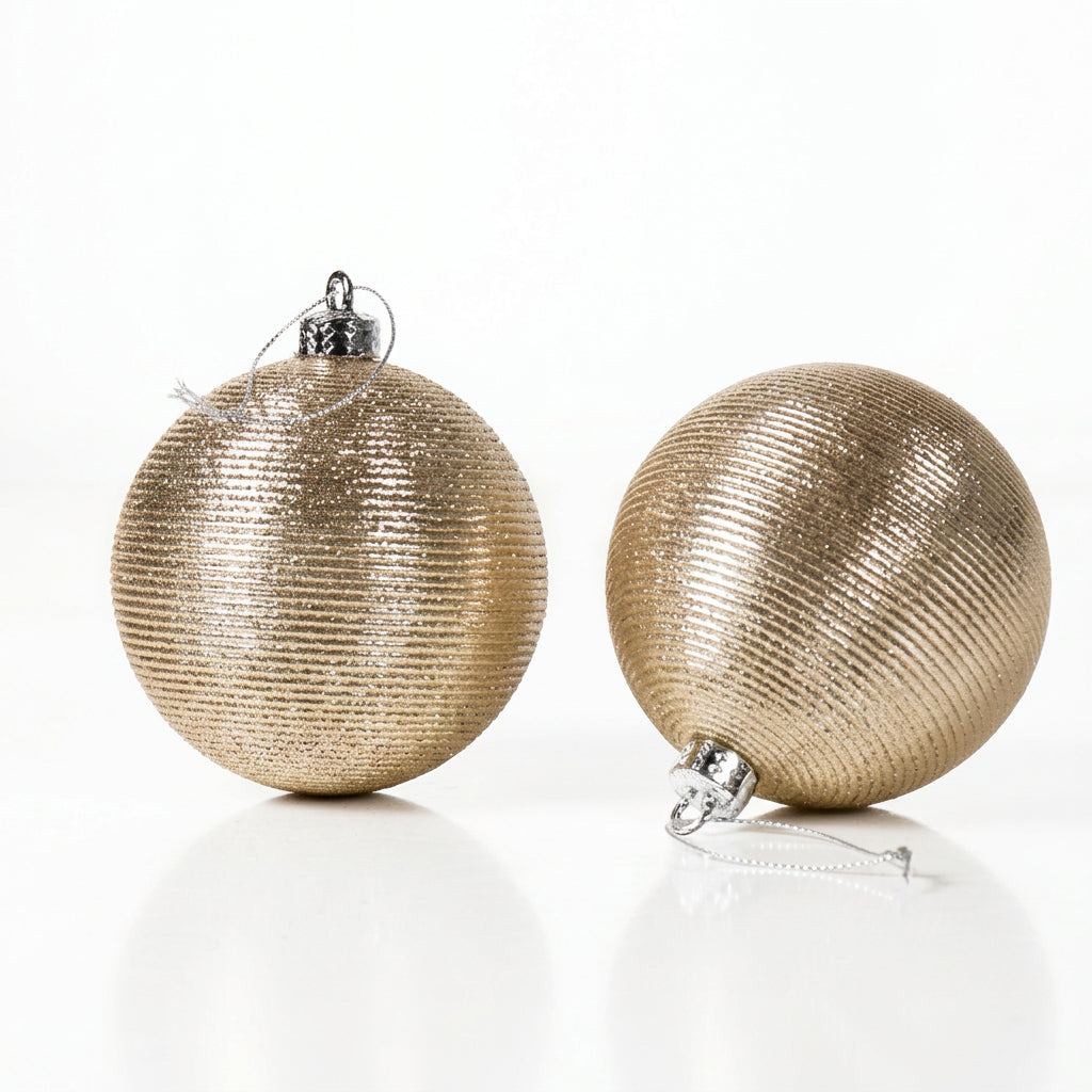 Golden Fine Rib Baubles