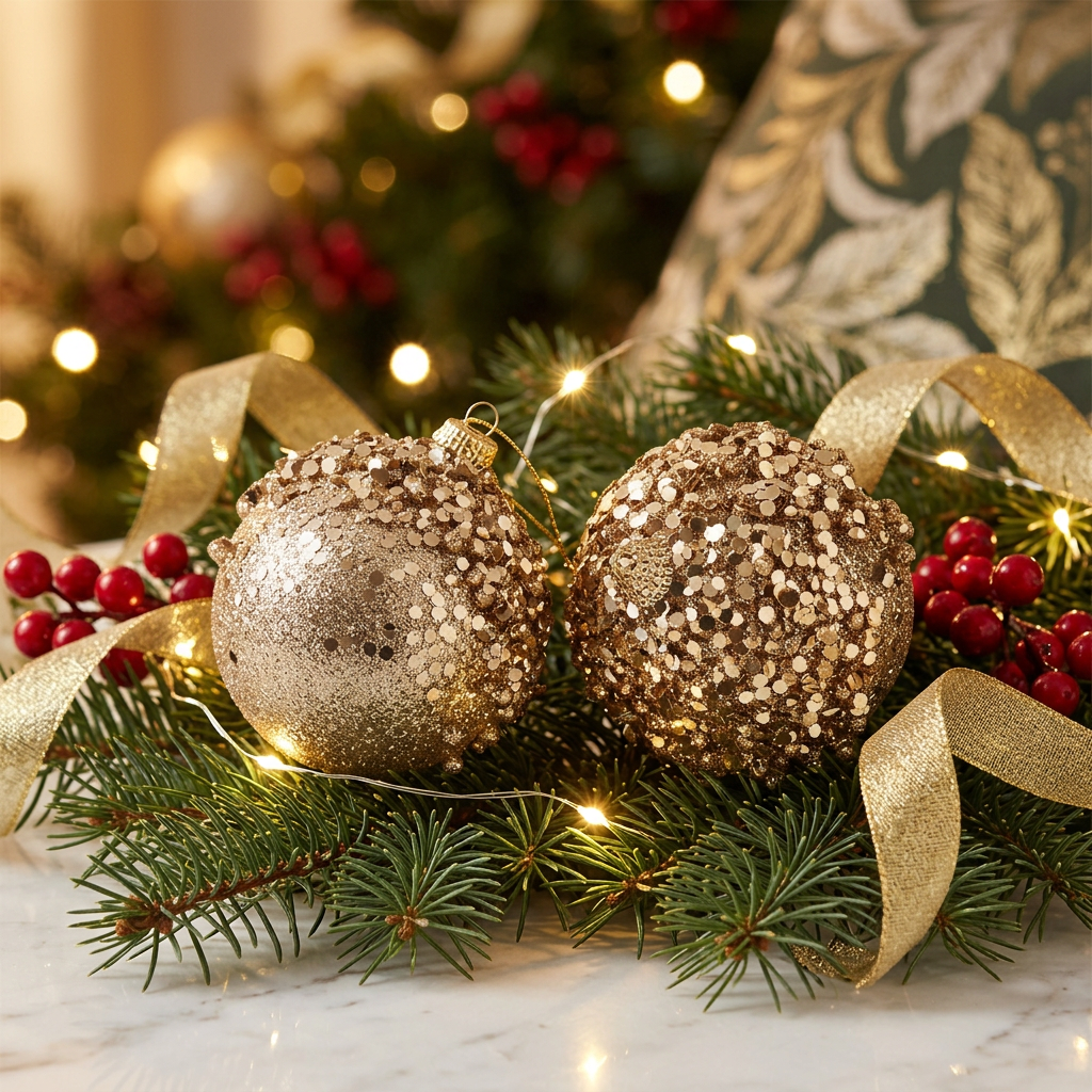Champagne Jewel Cluster Baubles