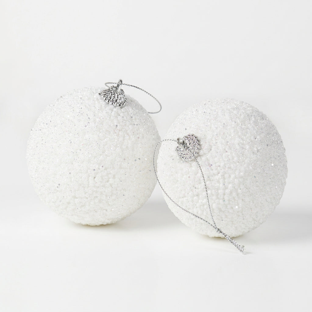 White Pearl Bead Baubles