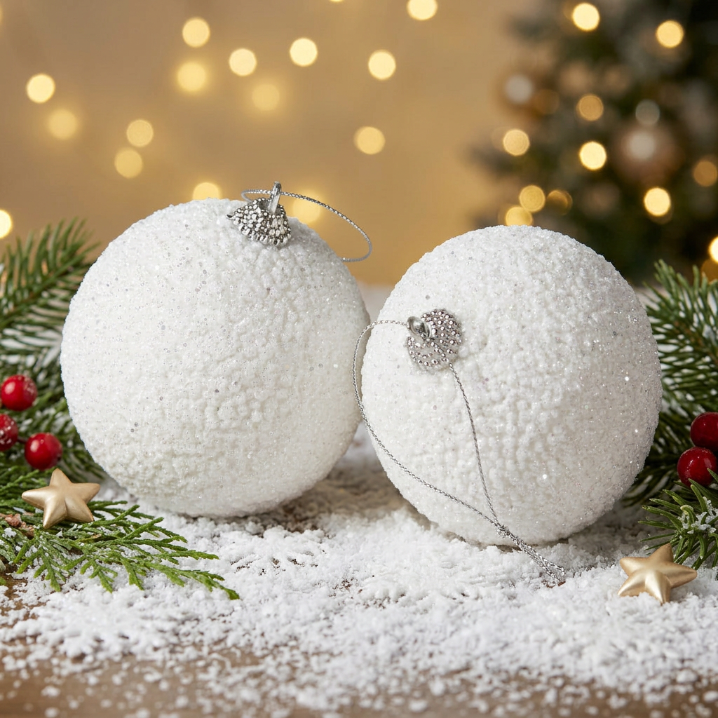 White Pearl Bead Baubles