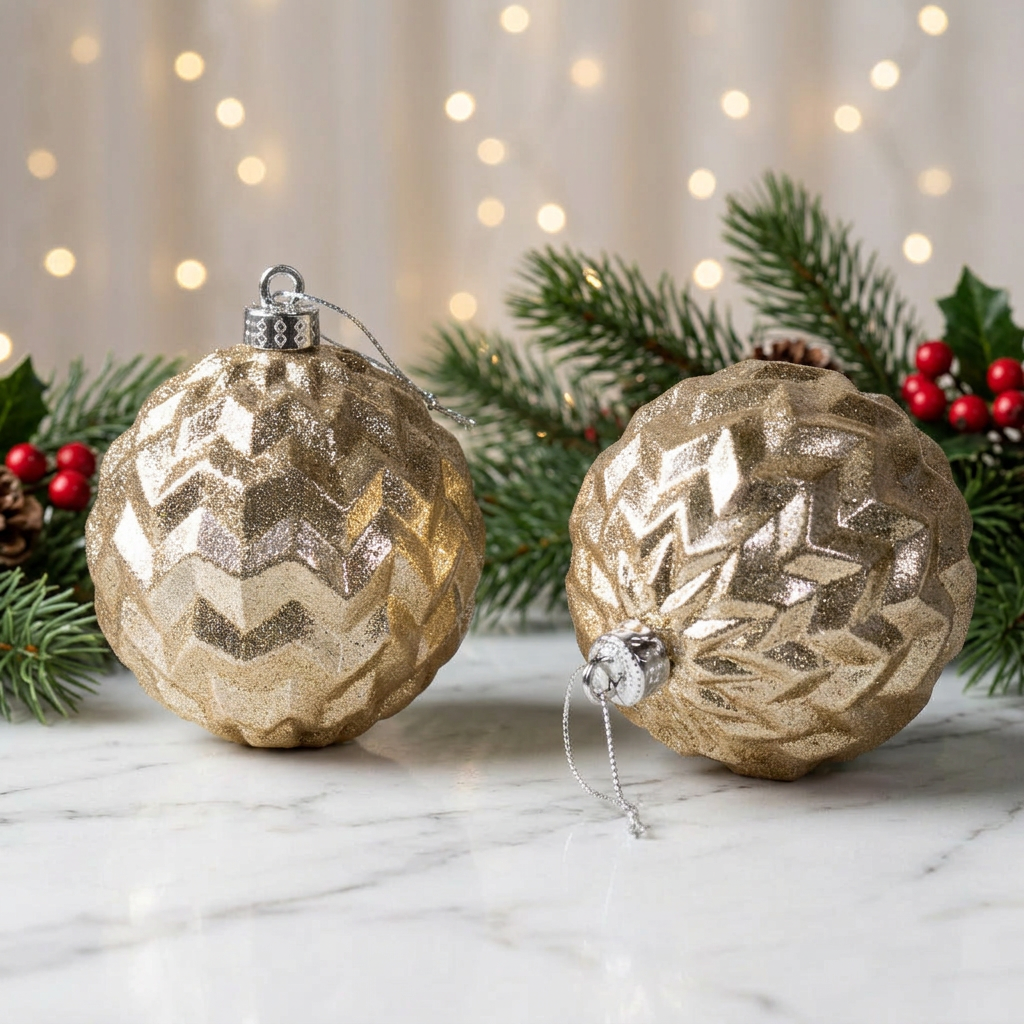 Golden Chevron Baubles