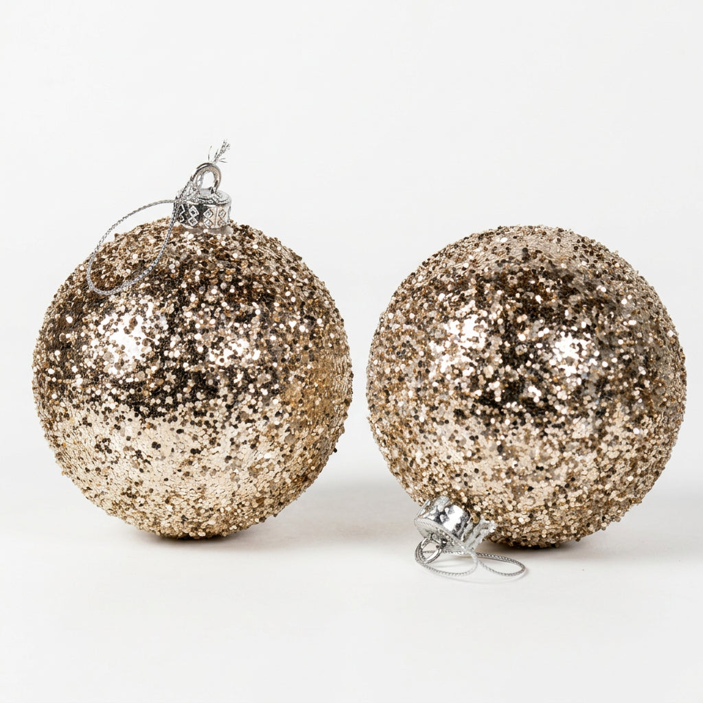Golden Glitter Globe Set