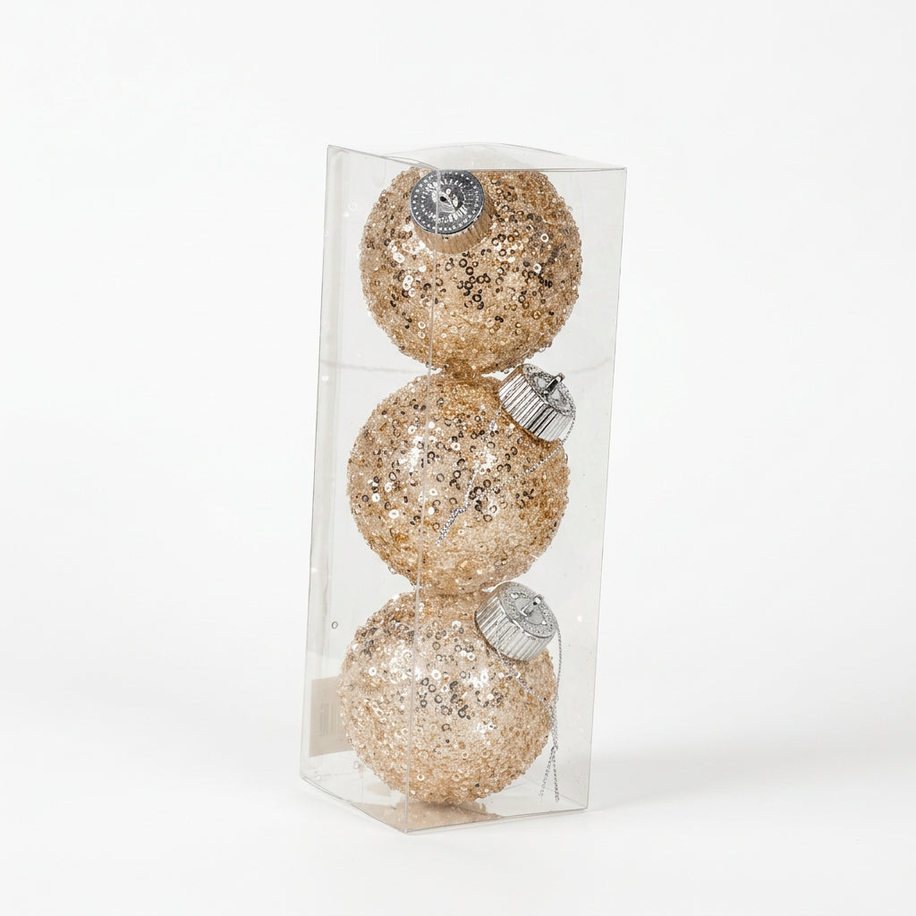 Champagne Starburst Sequin Baubles