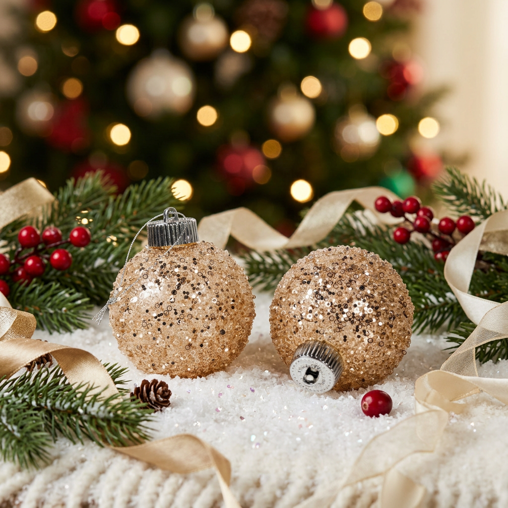Champagne Starburst Sequin Baubles
