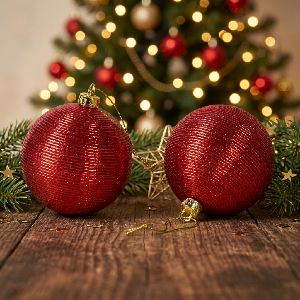 Ruby Fine Rib Baubles