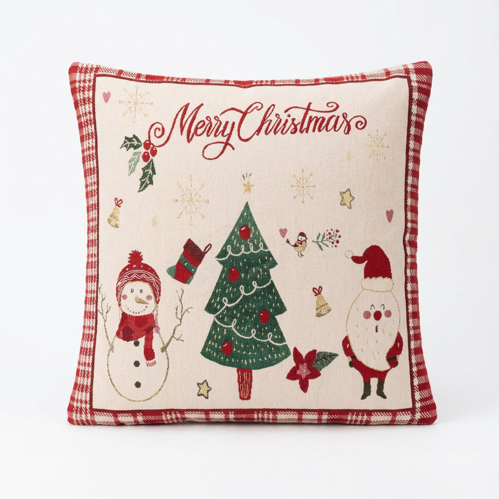 Festive Patchwork Cushion Cover