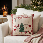 Load image into Gallery viewer, Festive Patchwork Cushion Cover

