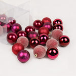 Load image into Gallery viewer, 6cm 30pc bauble pack - maroon BA059

