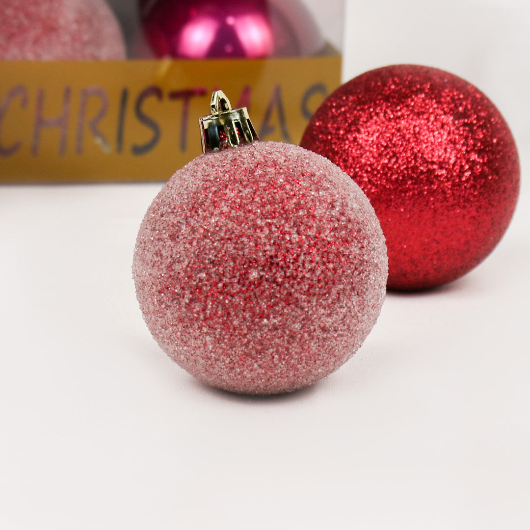 6cm 30pc bauble pack - maroon BA059