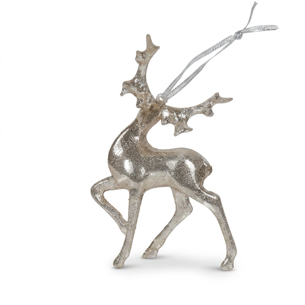 Golden Leaping Deer Pendant