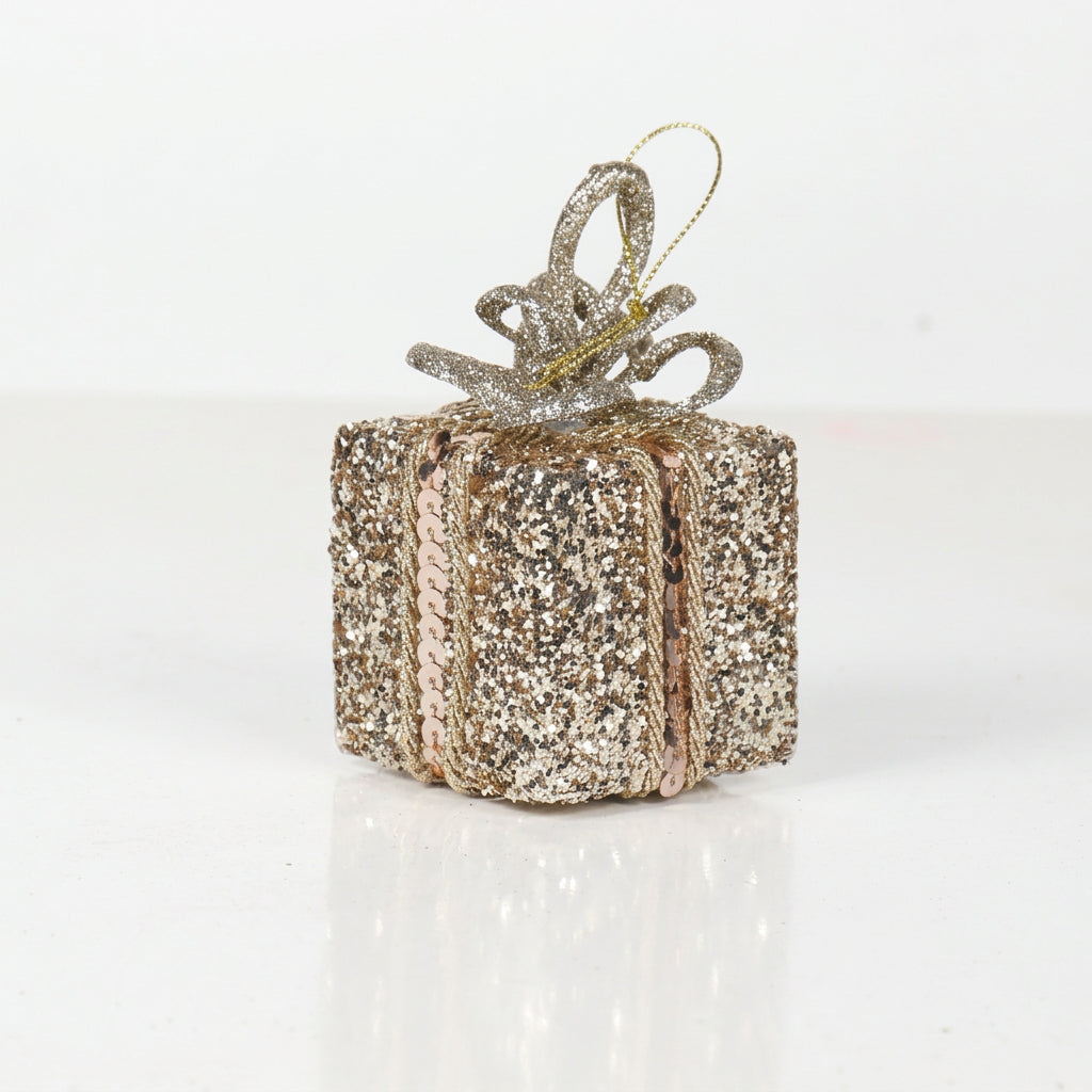 Golden Giftbox Ornament