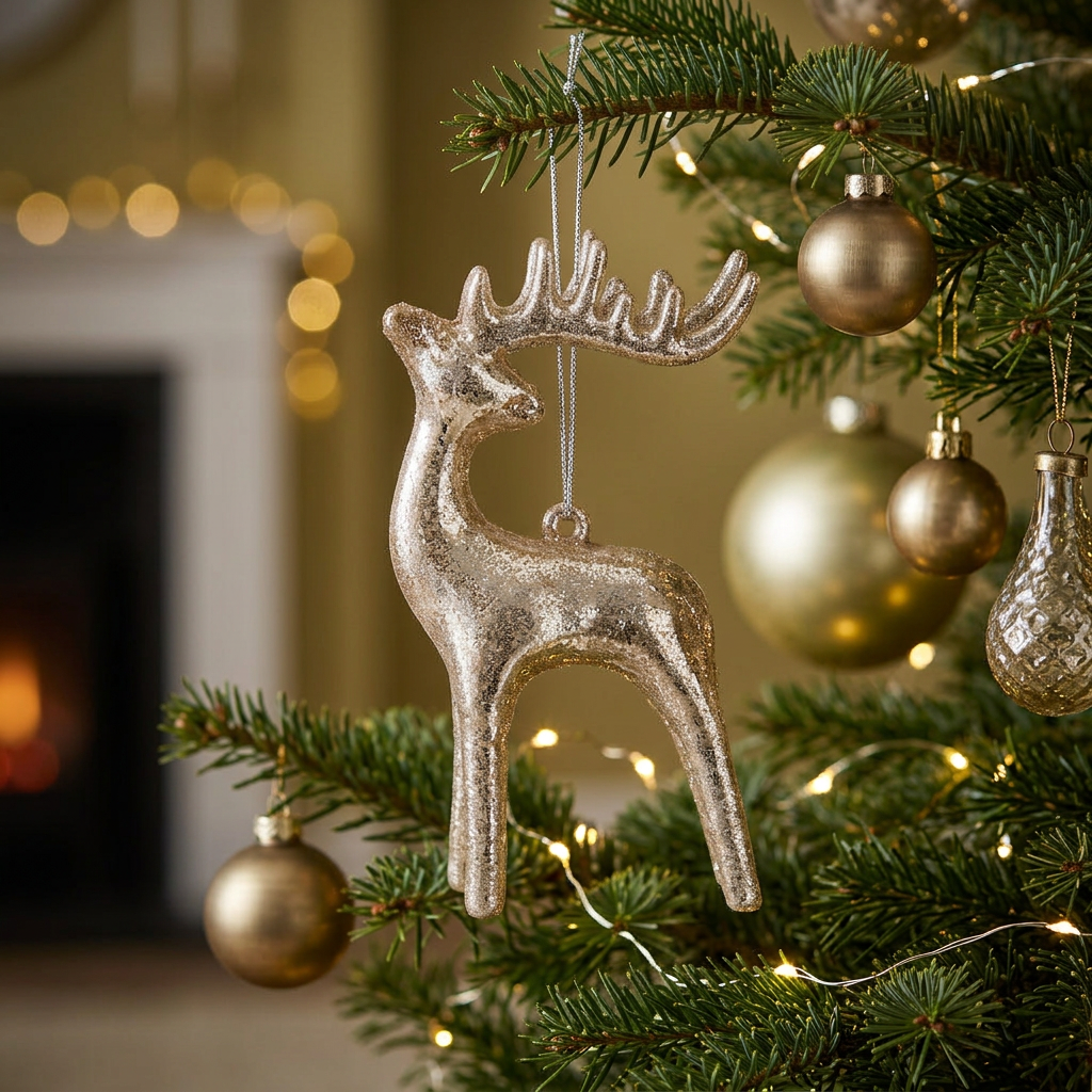 Golden Antler Hanging Deer