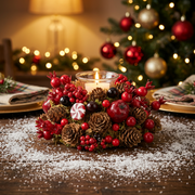 Crimson Woodland Candle Ring