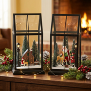Festive Pane Glass Lantern
