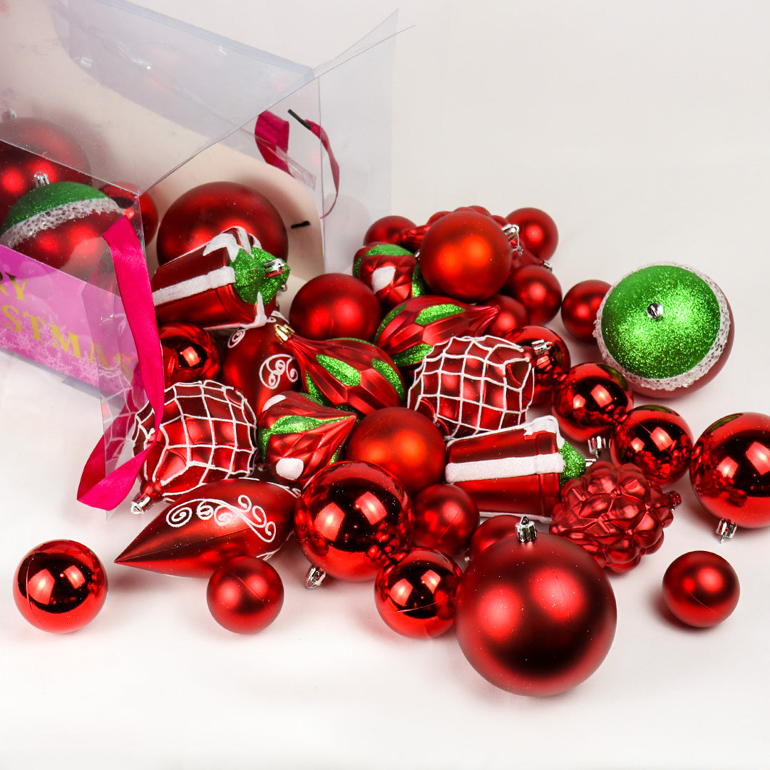 BA025 Mix pack 40pc 5-10cm - red 120, r/gold