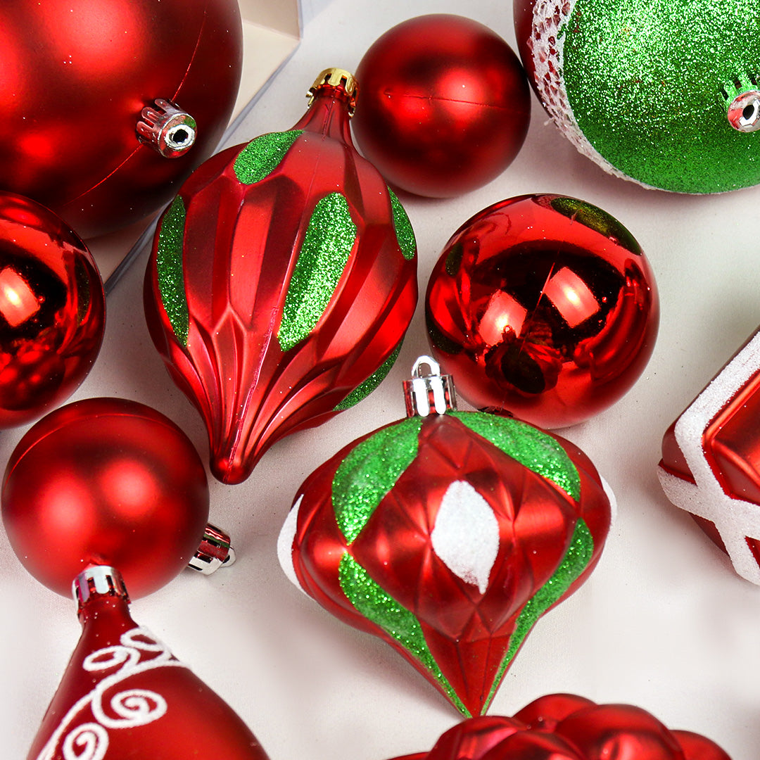 BA025 Mix pack 40pc 5-10cm - red 120, r/gold