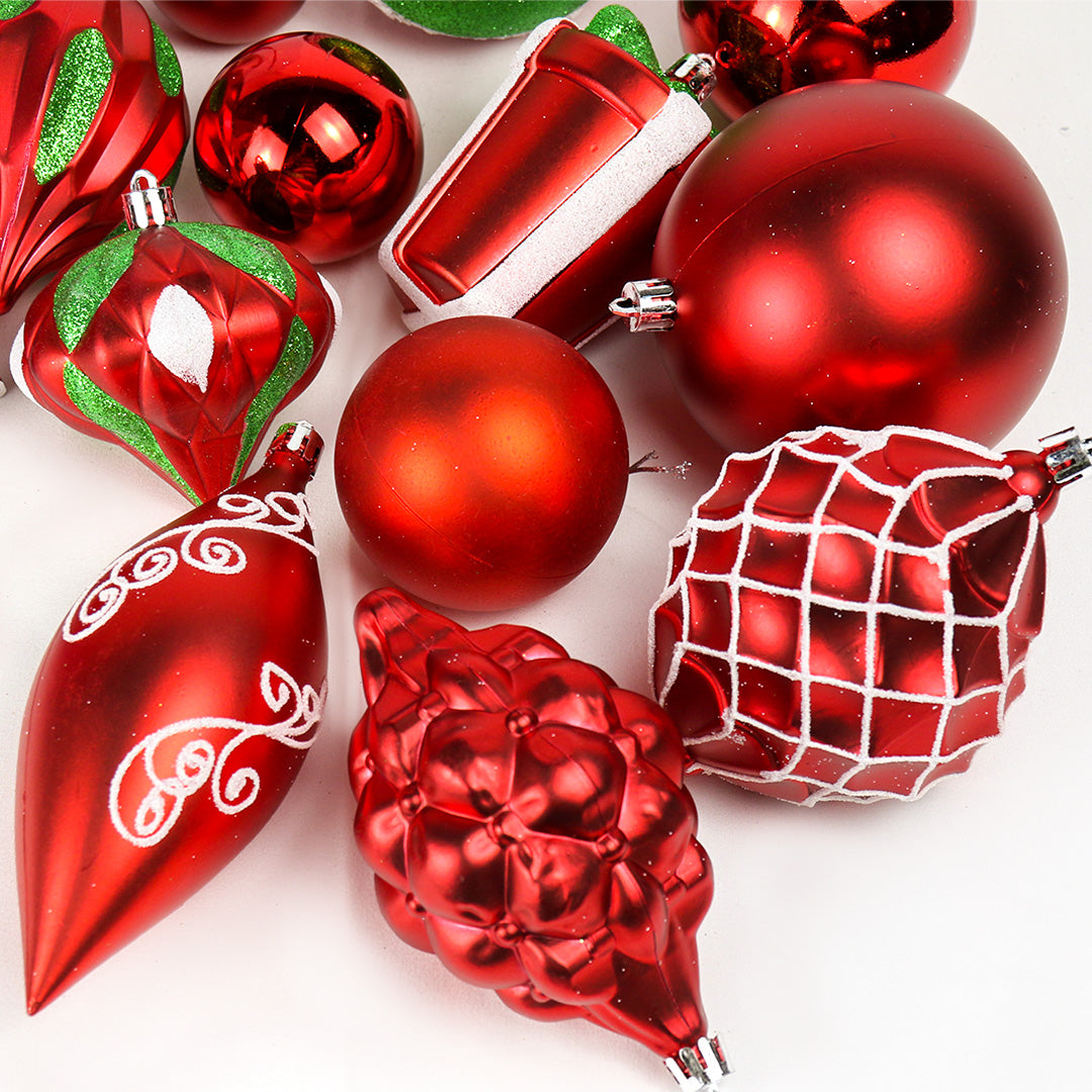 BA025 Mix pack 40pc 5-10cm - red 120, r/gold