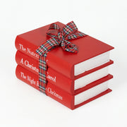 Crimson Christmas Book Stack