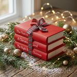 Load image into Gallery viewer, Crimson Christmas Book Stack
