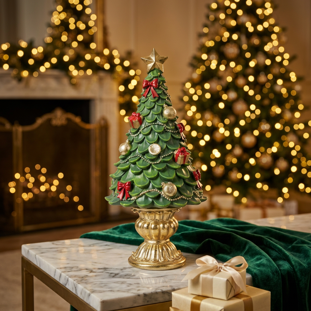 Golden Pot Christmas Tree