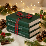 Load image into Gallery viewer, Evergreen Christmas Book Stack
