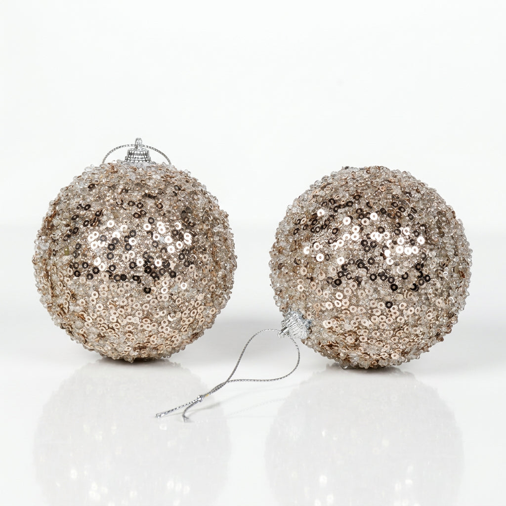 Golden Sequin Baubles