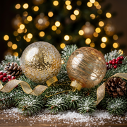 Golden Tracery Clear Baubles