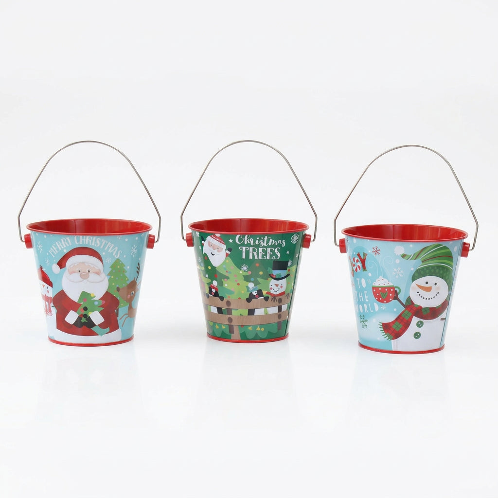 Christmas Character Tin Pail