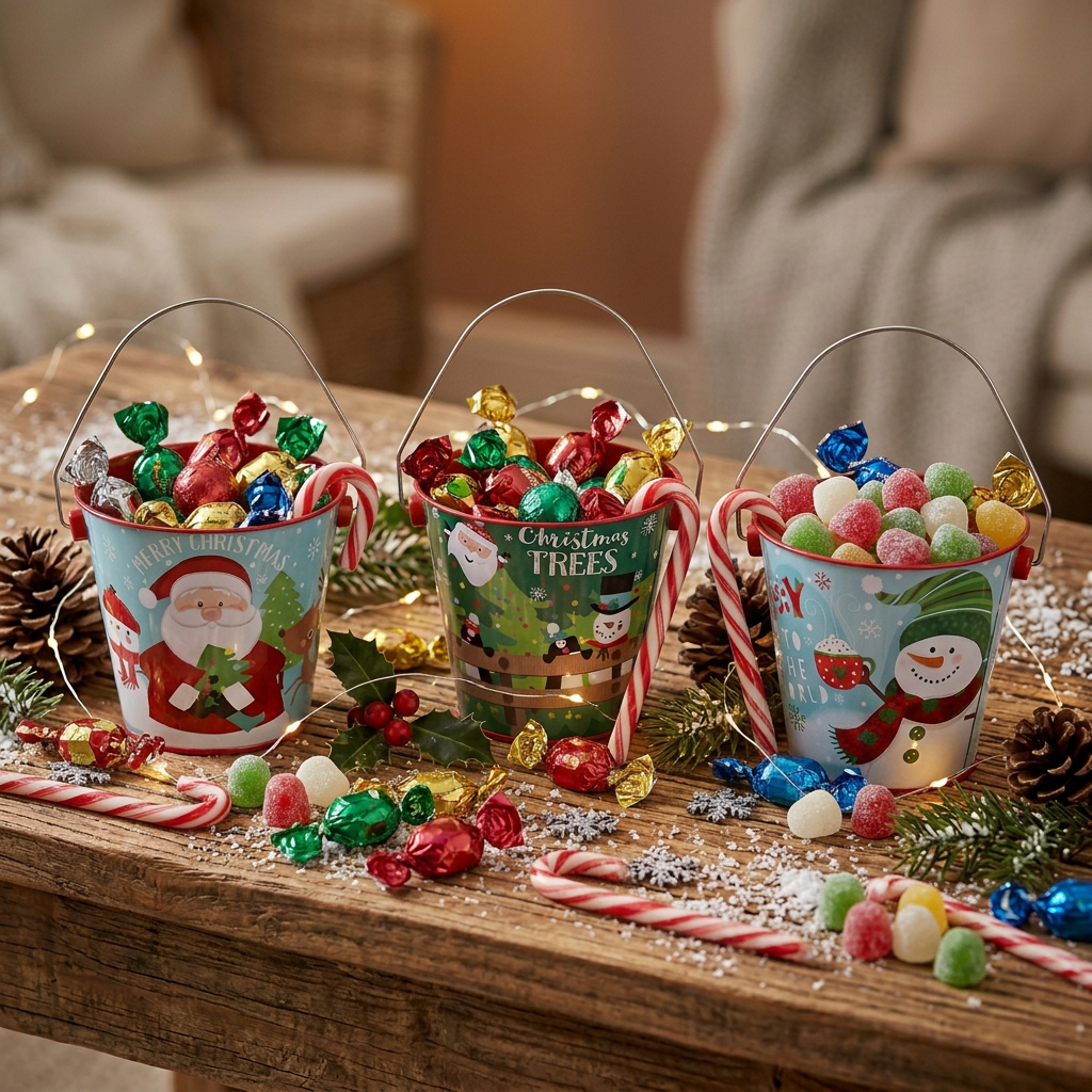 Christmas Character Tin Pail