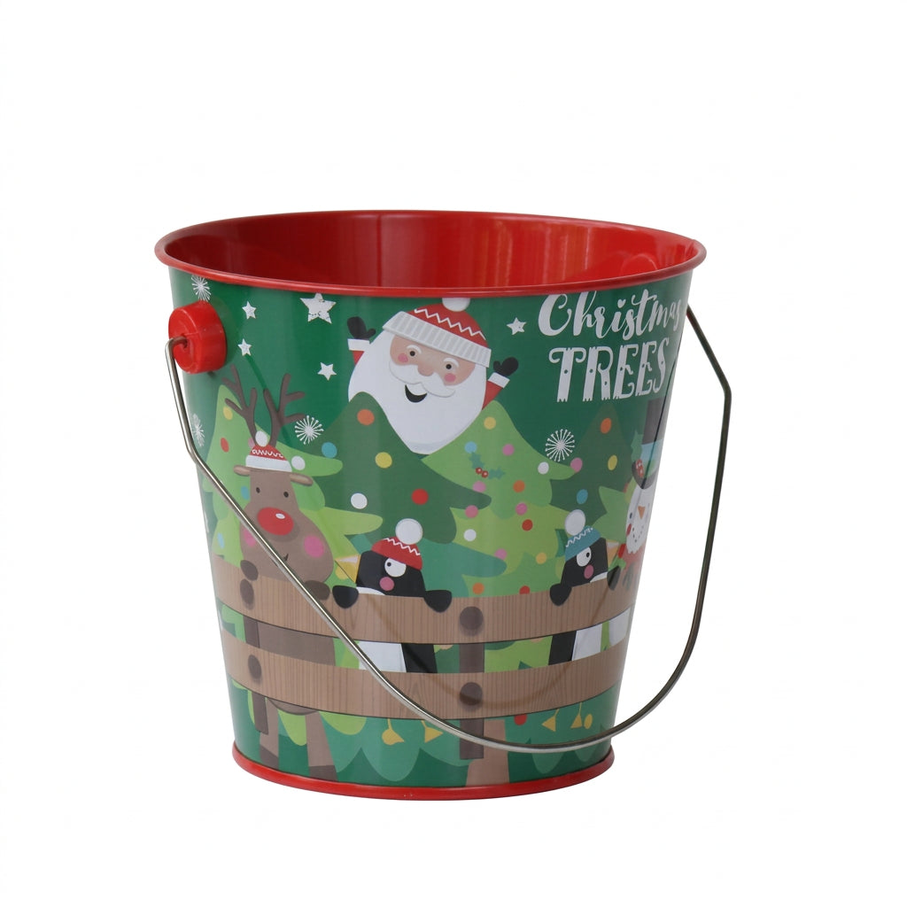 Christmas Character Tin Pail