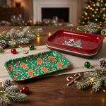 Load image into Gallery viewer, Festive Illustration Shallow Tin
