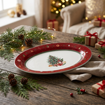 Load image into Gallery viewer, Christmas Oval Plate
