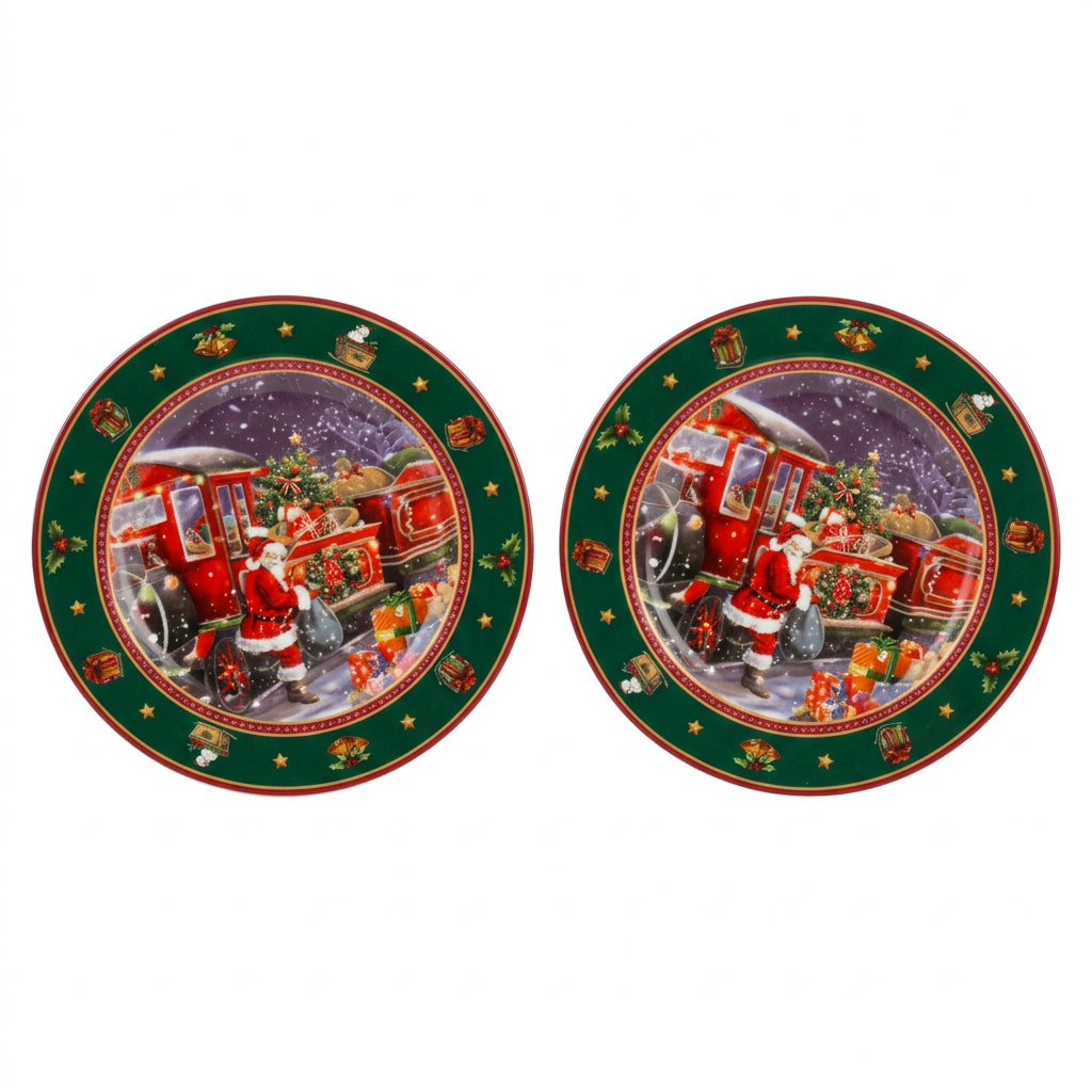 Christmas Eve Village Plates