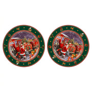 Christmas Eve Village Plates
