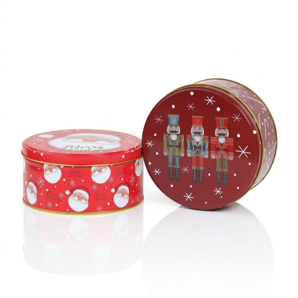Santa Round Keepsake Tin
