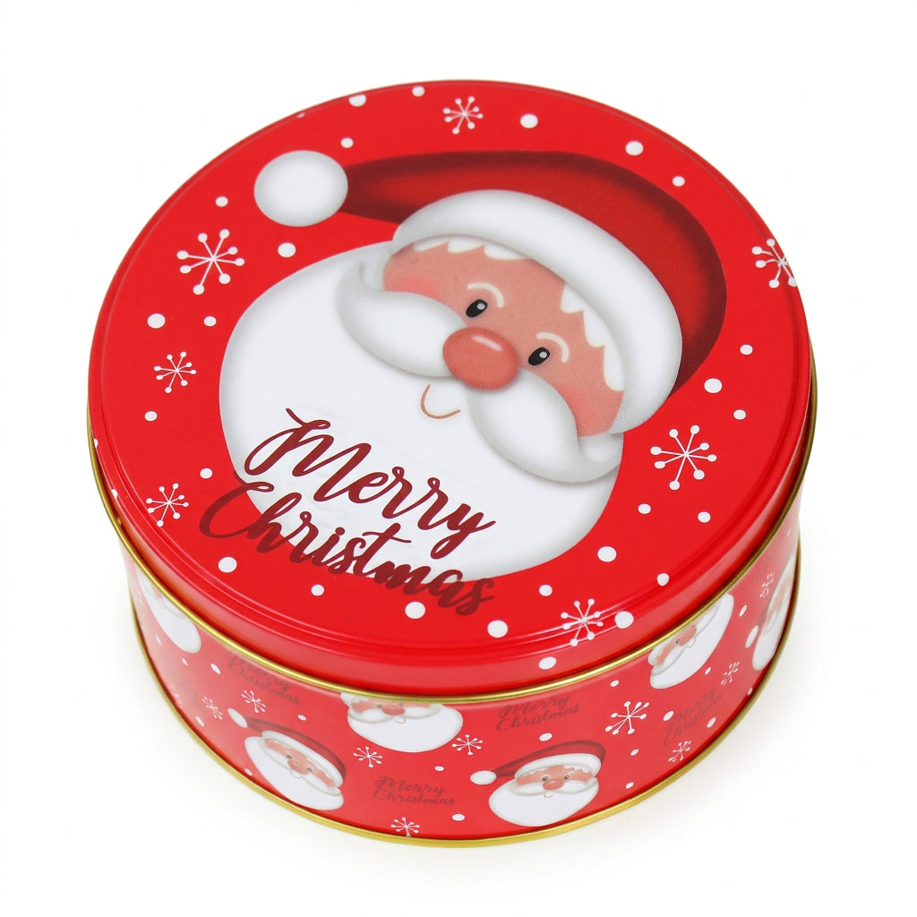 Santa Round Keepsake Tin