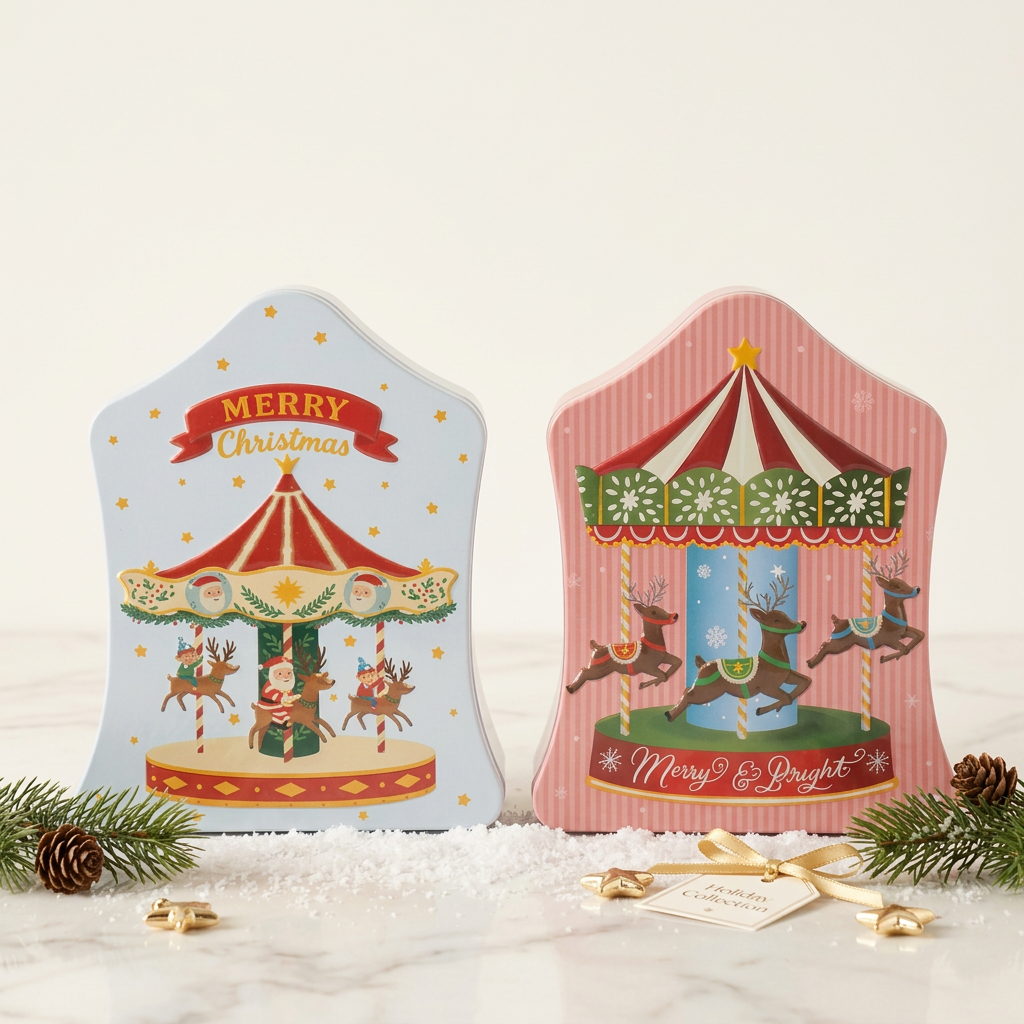 Carnival Christmas House Tin