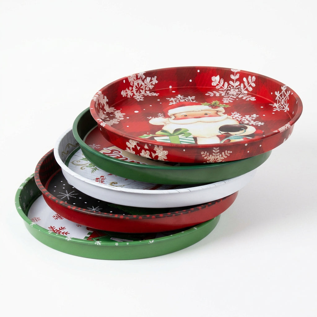 Festive Greetings Steel Tray