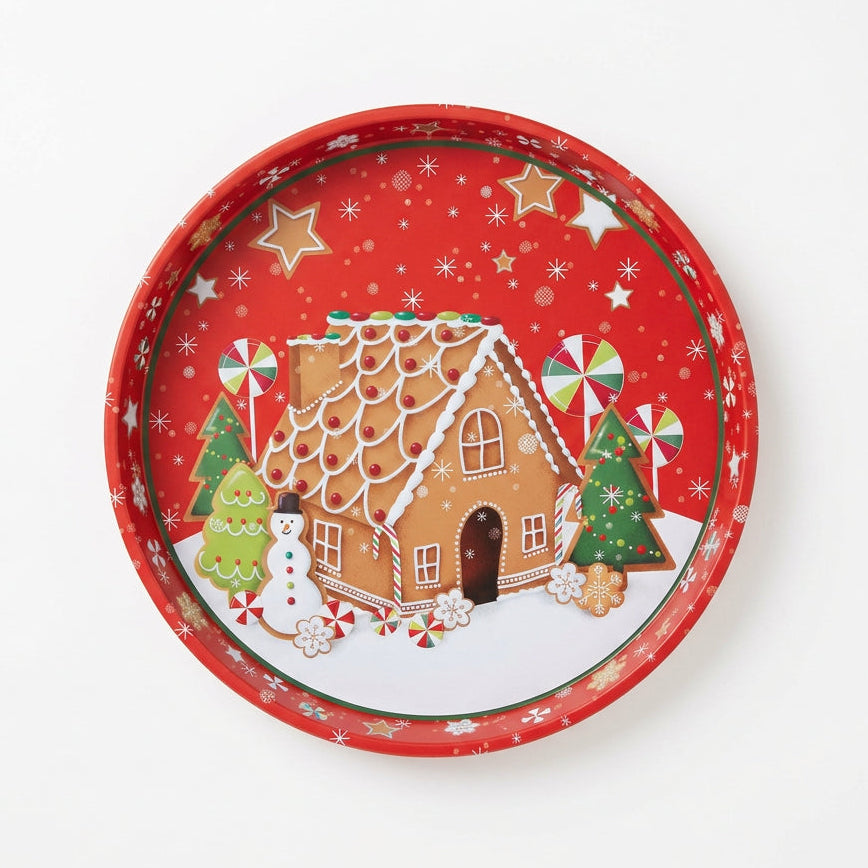 Festive Greetings Steel Tray