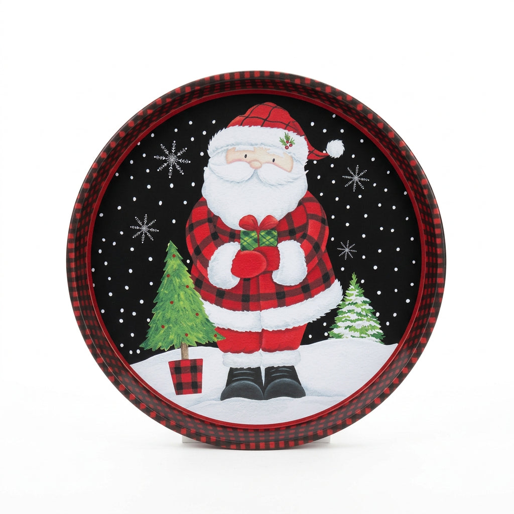 Festive Greetings Steel Tray