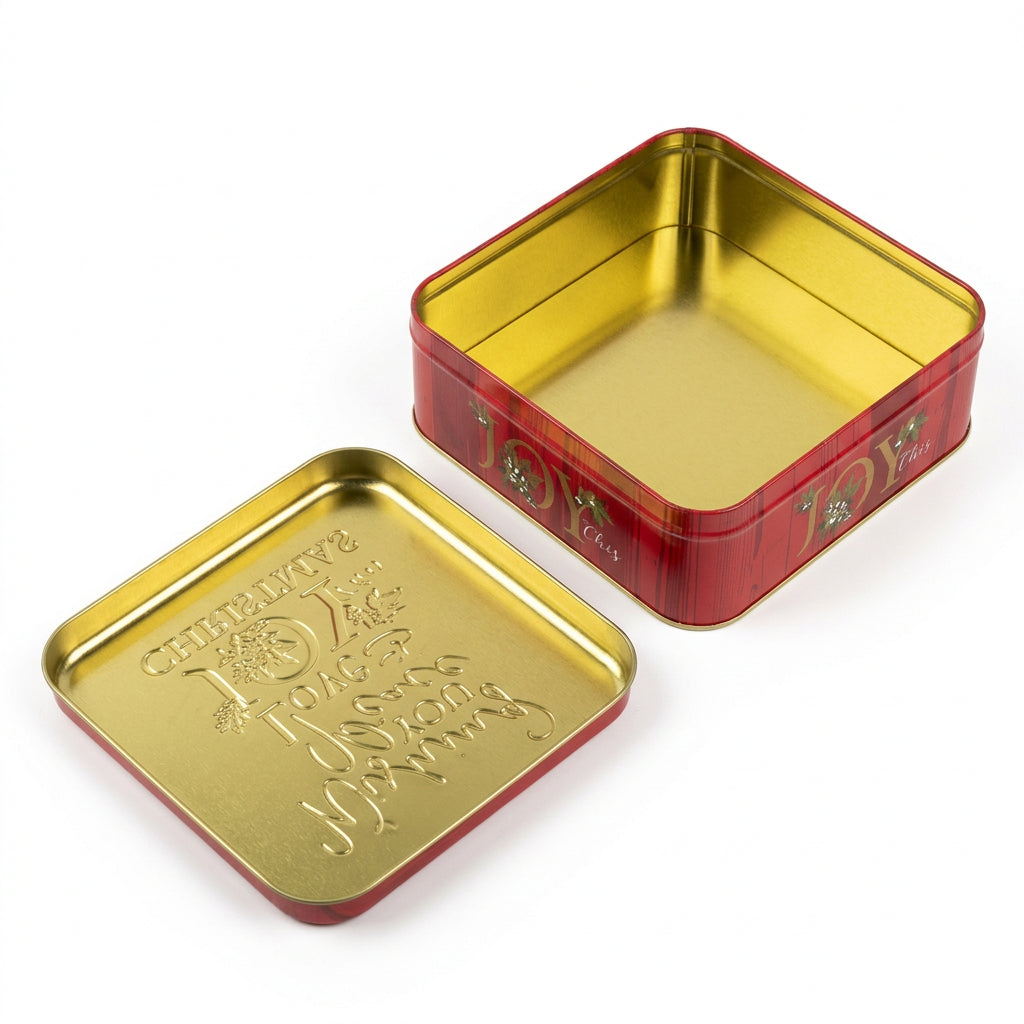 Christmas Wishes Square Tin